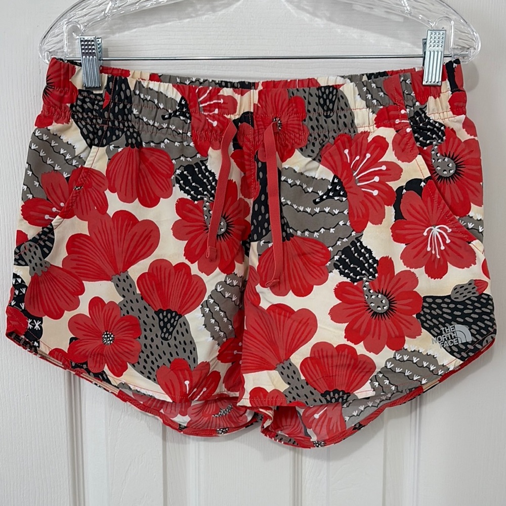 The North Face Athletic Shorts Red and Gray